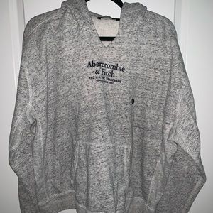 Gray comfy Abercrombie & Fitch A&F logo hoodie XL